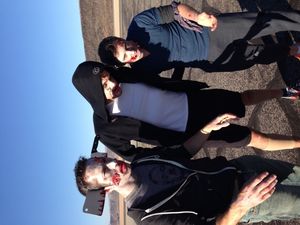 Clinton Sherwood and I get into character Photo