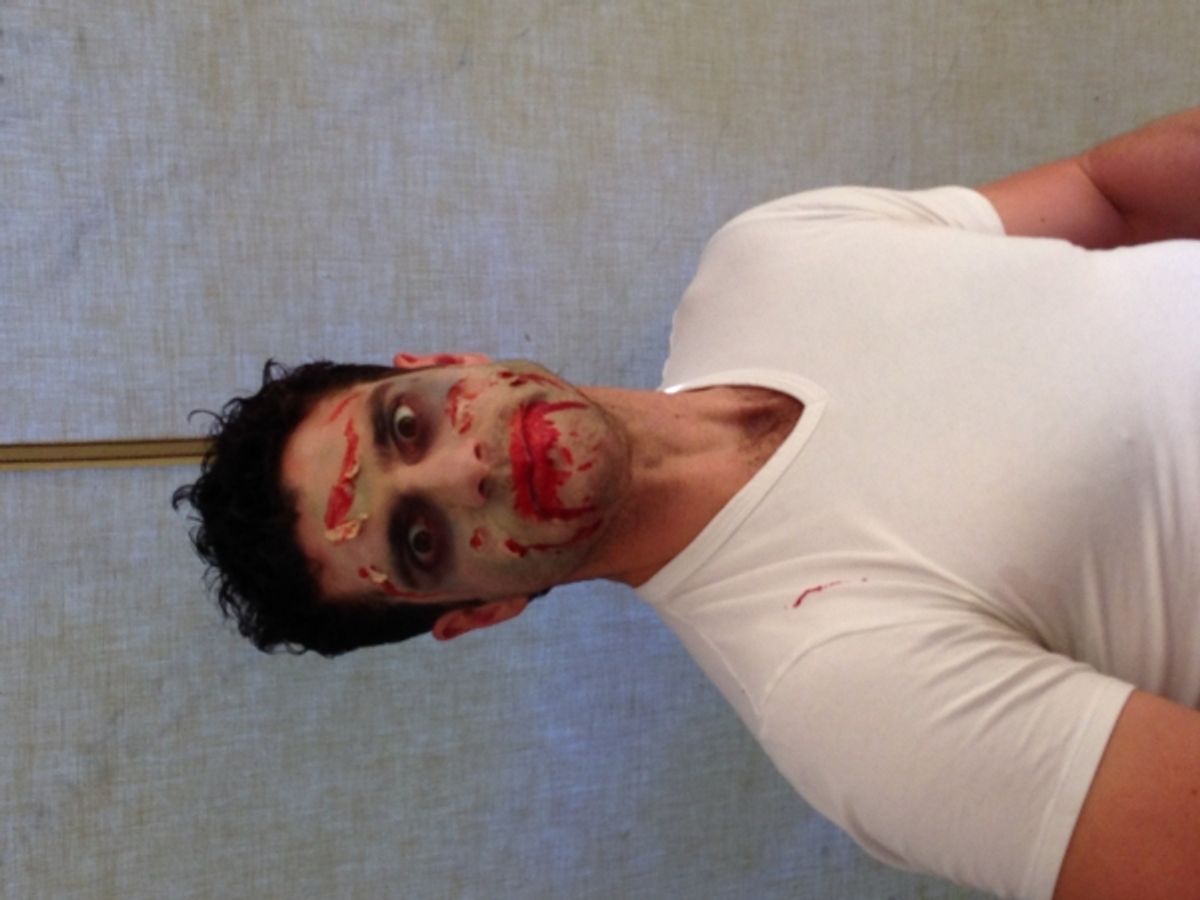 Clinton Sherwood and I get into character at 