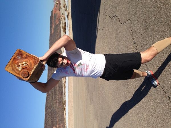 Clinton Sherwood and I get into character Photo