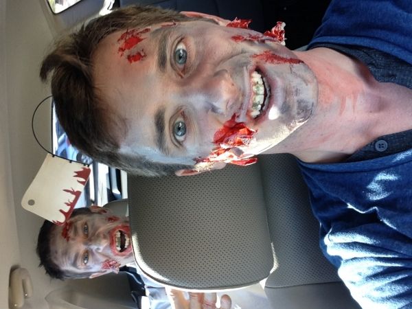 Clinton Sherwood and I get into character Photo