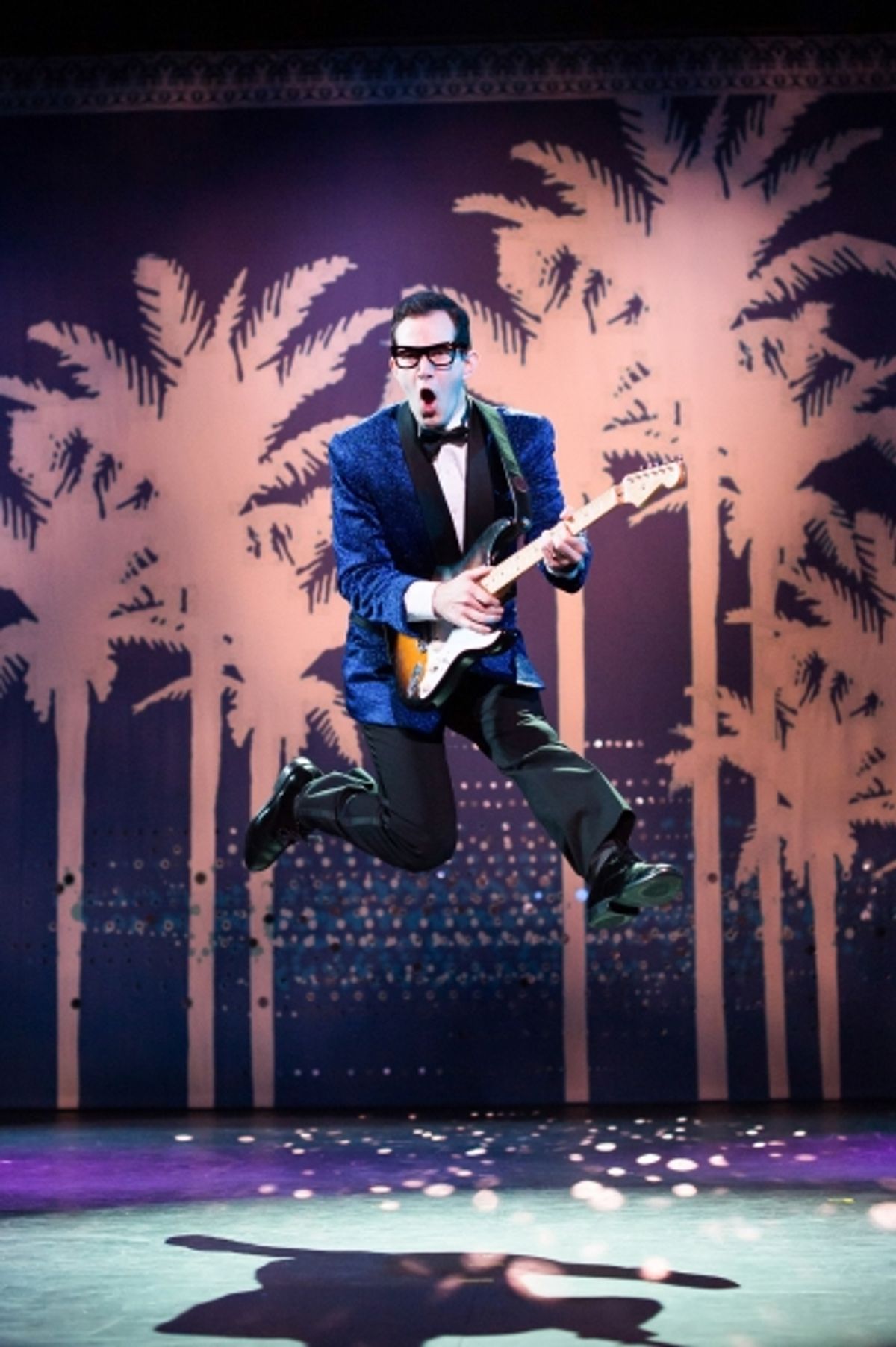 Sam Weber (Joe B. Mauldin) and Andy Christopher (Buddy Holly) at 