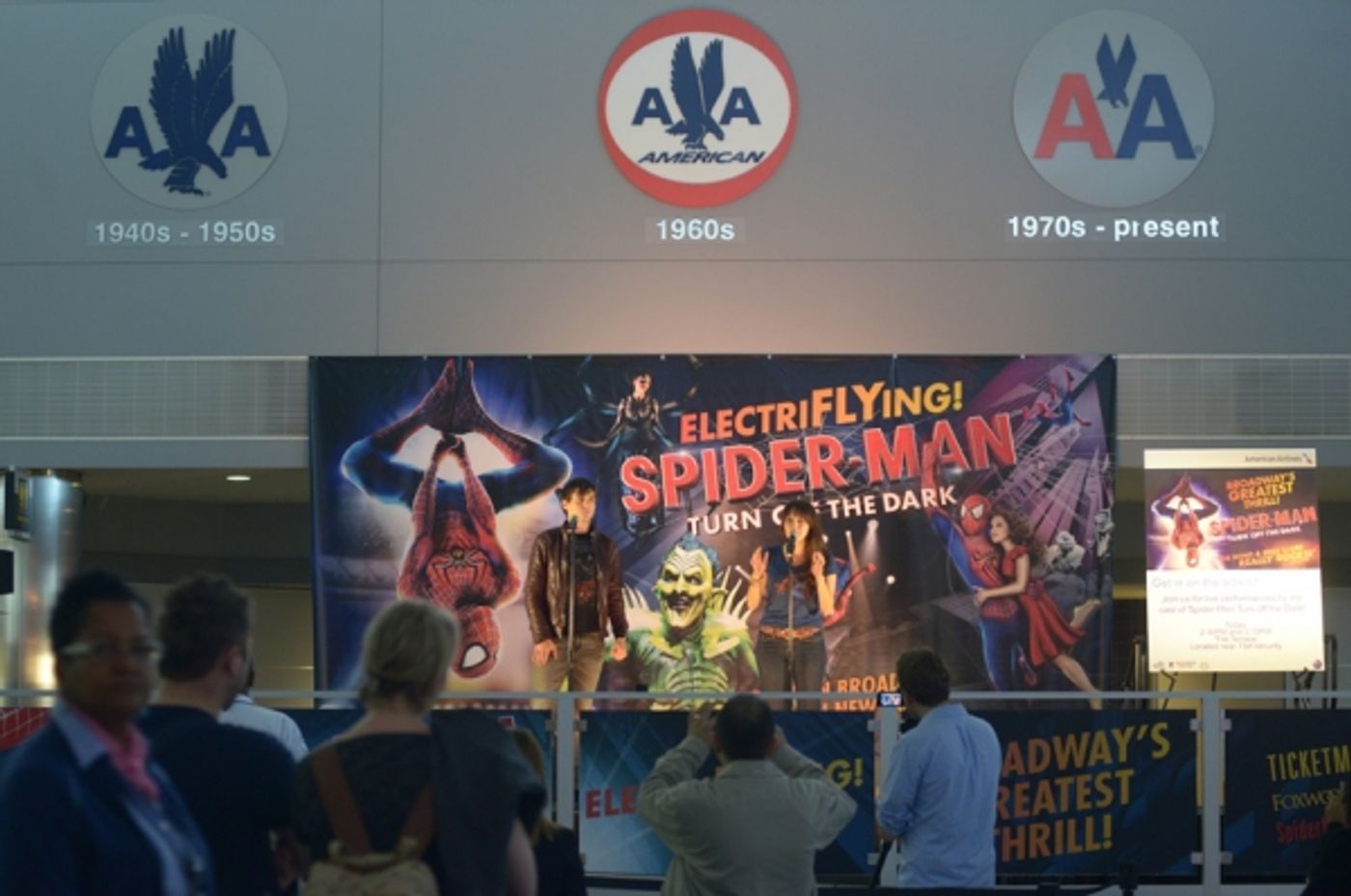 Photo Flash: SPIDER-MAN's Justin Matthew Sargent, Rebecca Faulkenberry and Christina DeCicco Perform at JFK Airport  Image