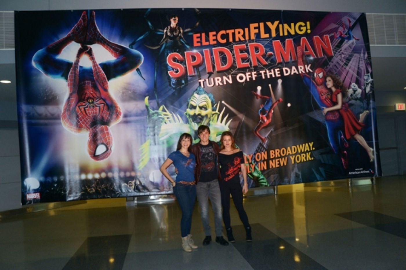 Photo Flash: SPIDER-MAN's Justin Matthew Sargent, Rebecca Faulkenberry and Christina DeCicco Perform at JFK Airport  Image
