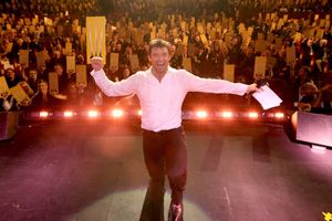 Actor Hugh Jackman performs onstage during 'Hugh Jackman... One Night Only' Benefitin Photo