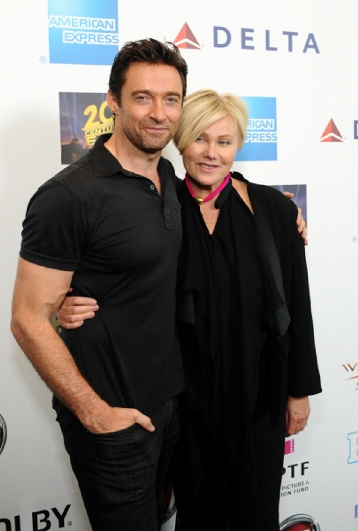 HOLLYWOOD, CA - OCTOBER 12:  Actor Hugh Jackman and Deborra-Lee Furness attend ''Hugh Jackman... One Night Only'' Benefiting MPTF at Dolby Theatre on October 12, 2013 in Hollywood, California.  (Photo by Stefanie Keenan/Getty Images for MPTF) *** Local Ca at 