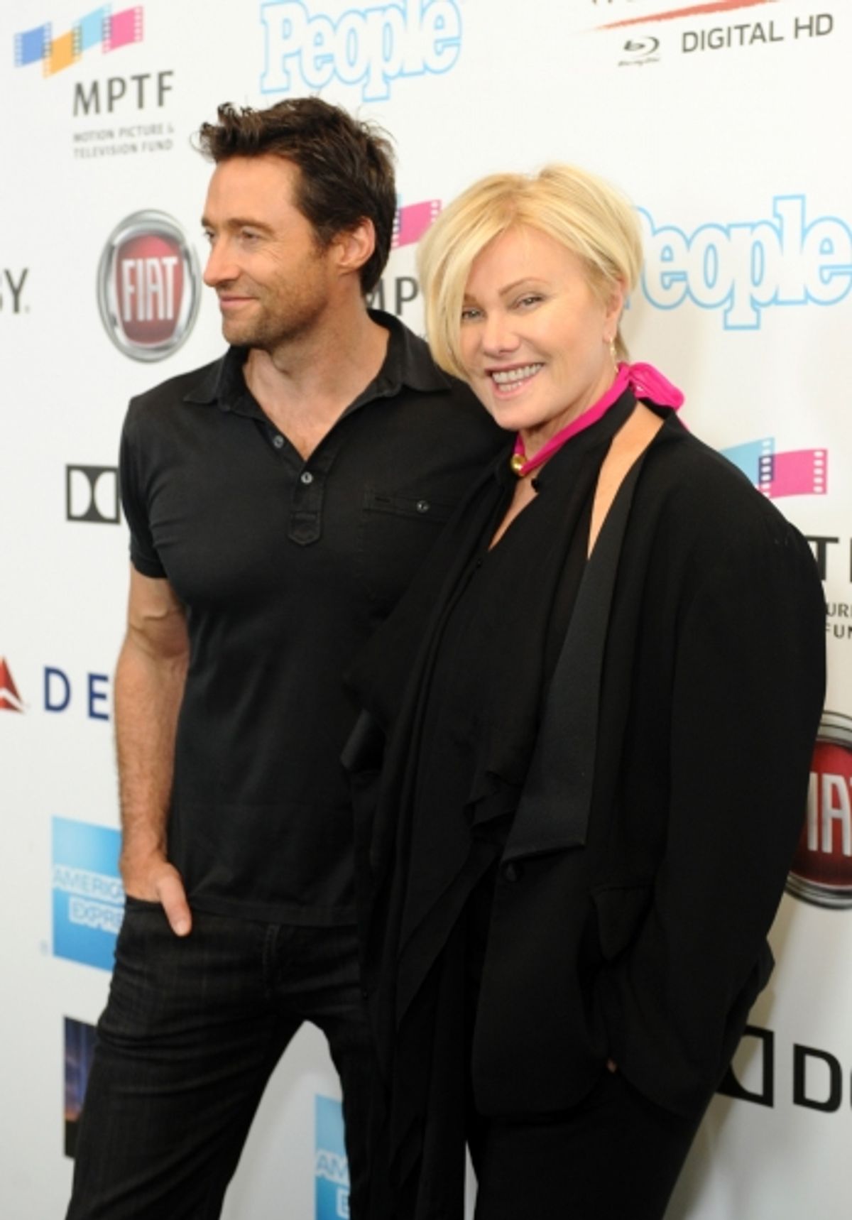 Actor Hugh Jackman and Deborra-Lee Furness attend 'Hugh Jackman... One Night Only' Benefiting MPTF at Dolby Theatre on October 12, 2013 in Hollywood, California. at 