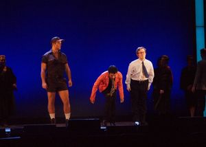 The cast of LEGALLY BLONDE at curtain call. Photo