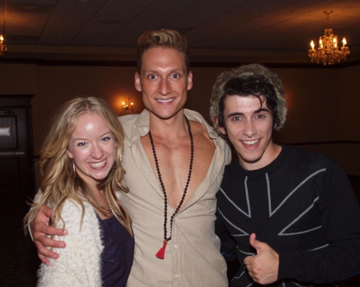 Hannah Jean Simmons, Dance Captain Brian Steven Shaw, and Christian Villanueva at 