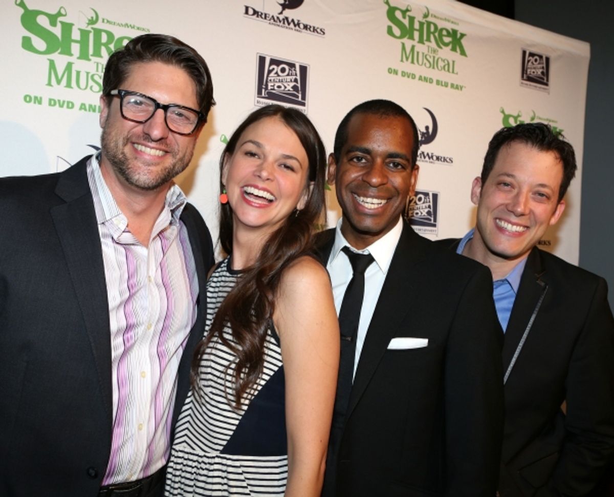 Christopher Sieber, Sutton Foster, Daniel Breaker and John Tartaglia  at 