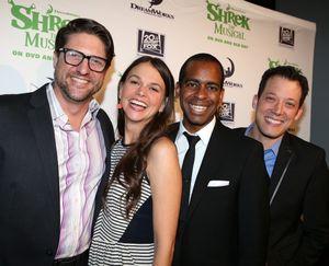 Christopher Sieber, Sutton Foster, Daniel Breaker and John Tartaglia  Photo