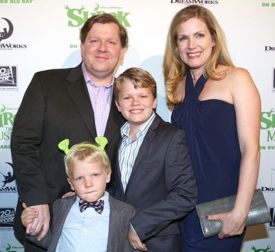 Writer David Lindsay-Abaire and family  Photo