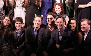 Sutton Foster, Adam Riegler, John Tartaglia, Christopher Sieber, Bill Damaschke, Jean Photo