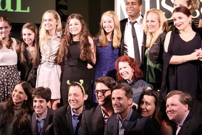 Sutton Foster, John Tartaglia, Christopher Sieber, Bill Damaschke, Jeanine Tesori, Da Photo