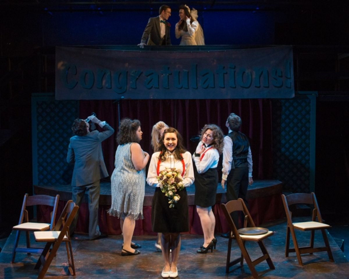 (L to R, Center) Garret Lutz (Cast), Teresa LaGamba (Cast) Aja Wiltshire (Julia) and Sarah Bockel (Holly); (L to R, Top) Joe Capstick (Cast) and Kelley Abell (Cast) at 