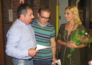 Jerry Torre with Ian Lynch-Passarelli (Joseph Kennedy, Jr./Jerry) and Anne Collin (Young Little Edie) @ BroadwayWorld Jerry Torre with Ian Lynch-Passarelli (Joseph Kennedy, Jr./Jerry) and Anne Collin (Yo Photo