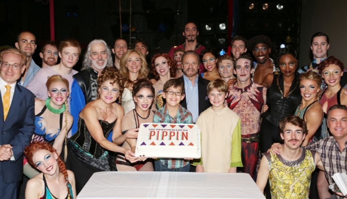 Matthew James Thomas, Terrence Mann, Tovah Feldshuh, Rachel Bay Jones, Charlotte d''Amboise, Producer Barry Weissler, Patina Miller and Company at 