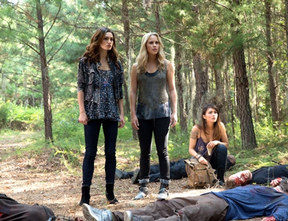 The Originals -- ''Sinners and Saints'' -- Image Number: OR105a_0092.jpg -- Pictured (L-R): Phoebe Tonkin as Hayley, Claire Holt as Rebekah, and Daniella Pineda as Sophie -- Photo: Bob Mahoney/The CW -- Ã'â€šÃ‚Â© 2013 The CW Network, LLC. All rights reser at 