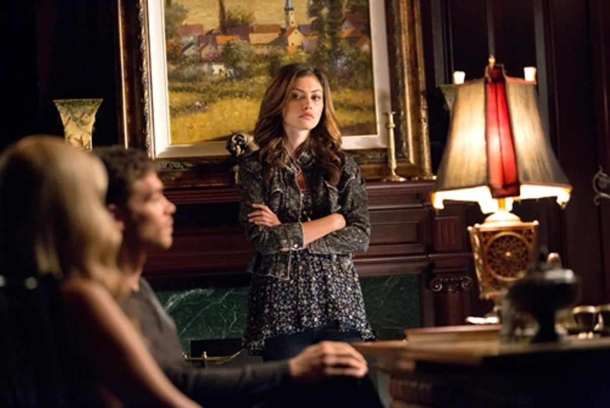 The Originals -- ''Sinners and Saints'' -- Image Number: OR105b_0327.jpg -- Pictured (L-R): Claire Holt as Rebekah, Joseph Morgan as Klaus, and Phoebe Tonkin as Hayley -- Photo: Bob Mahoney/The CW -- Ã'â€šÃ‚Â© 2013 The CW Network, LLC. All rights reserved at 