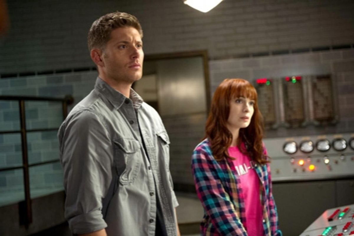 Supernatural -- ''Slumber Party'' -- Image SN904a_0247 -- Pictured (L-R): Jensen Ackles as Dean and Felicia Day as Charlie -- Credit: Diyah Pera/The CW --  Ã'â€šÃ‚Â© 2013 The CW Network, LLC. All Rights Reserved at 