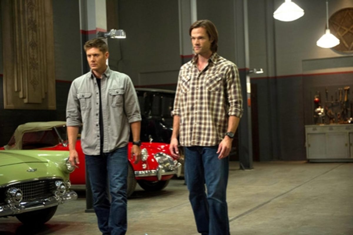 Supernatural -- ''Slumber Party'' -- Image SN904b_0061 -- Pictured (L-R): Jensen Ackles as Dean and Jared Padalecki as Sam -- Credit: Diyah Pera/The CW --  Ã'â€šÃ‚Â© 2013 The CW Network, LLC. All Rights Reserved at 