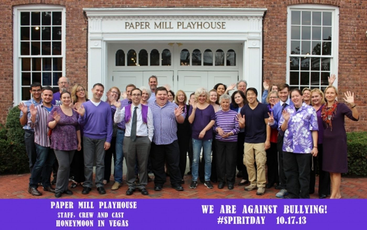 Photo Flash: Paper Mill's HONEYMOON IN VEGAS Company Supports Spirit Day 2013 - Fighting LGBT Youth Bullying Photo Flash: Paper Mill's HONEYMOON IN VEGAS Company Supports Spirit Day 2013 - Fighting LGBT Youth Bullying Image