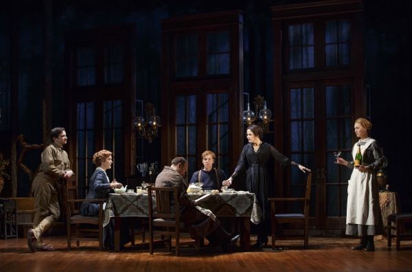 The Cast of THE SNOW GEESE: Evan Jonigkeit (Standing), Victoria Clark, Danny Burstein Photo