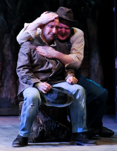 Jeremy Dubin as George and Jim Hopkins as Lennie  Photo