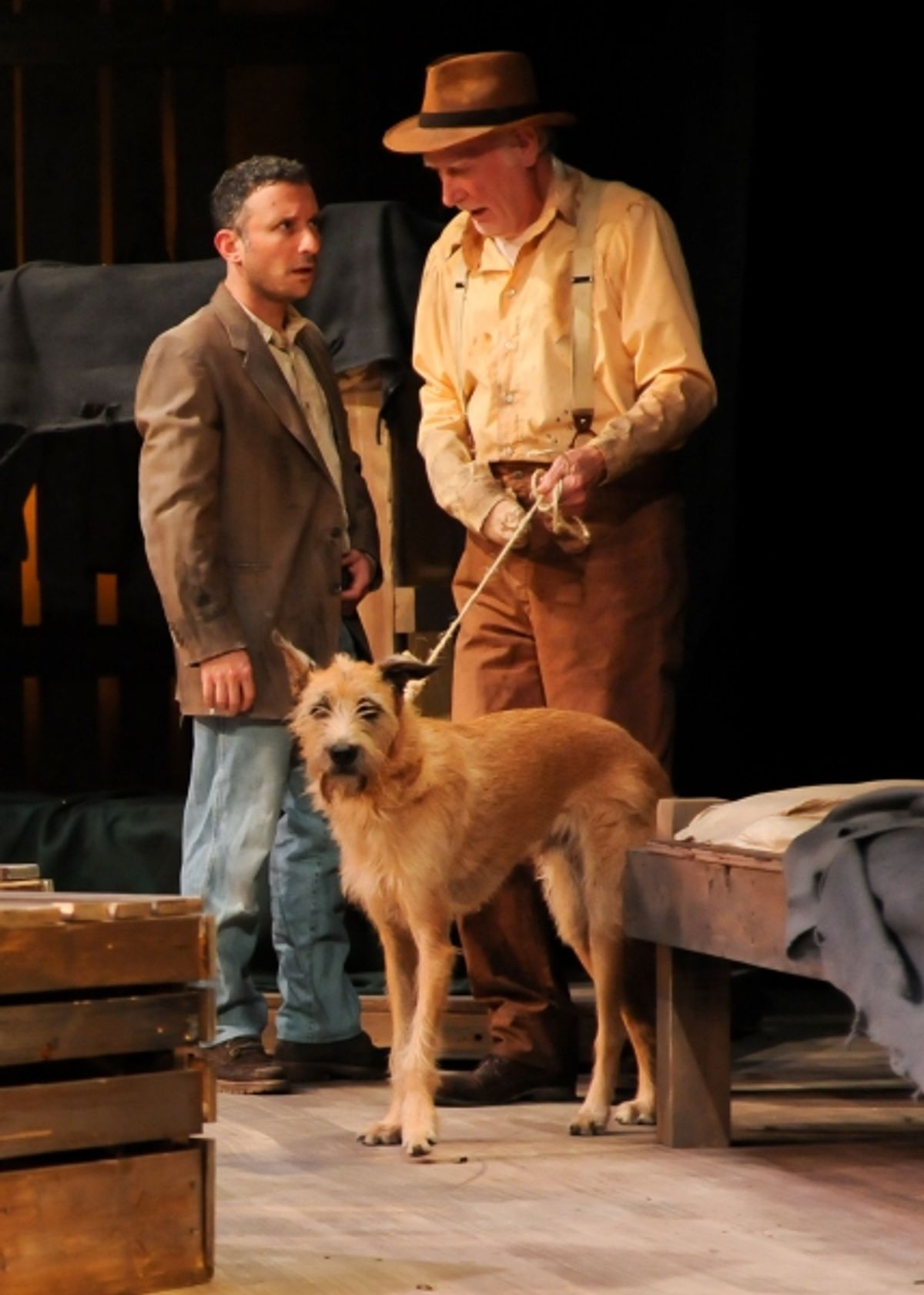 Jeremy Dubin as George and Joneal Joplin as Candy (pictured with Rufus the dog as CandyÃ¢â‚¬â„¢s dog)  at 