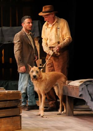 Jeremy Dubin as George and Joneal Joplin as Candy (pictured with Rufus the dog as Can Photo
