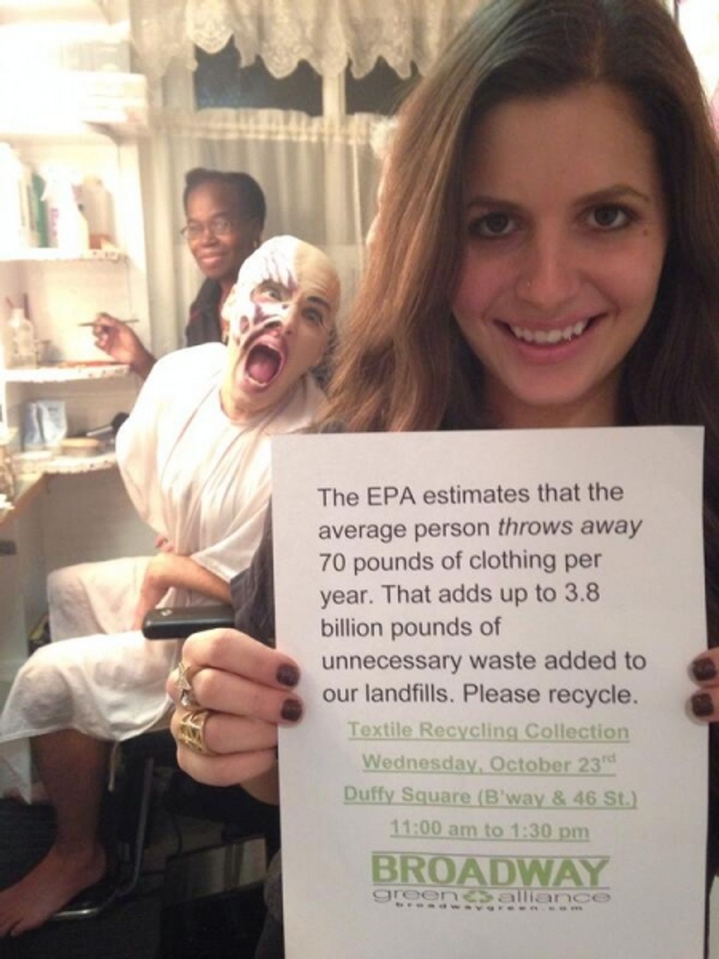 Photo Flash:  Saturday Intermission Pics - Oct 19 - Part 2 - CINDERELLA's Laura Osnes Settles into Fall; Plus PIPPIN, NEWSIES & More!  Image