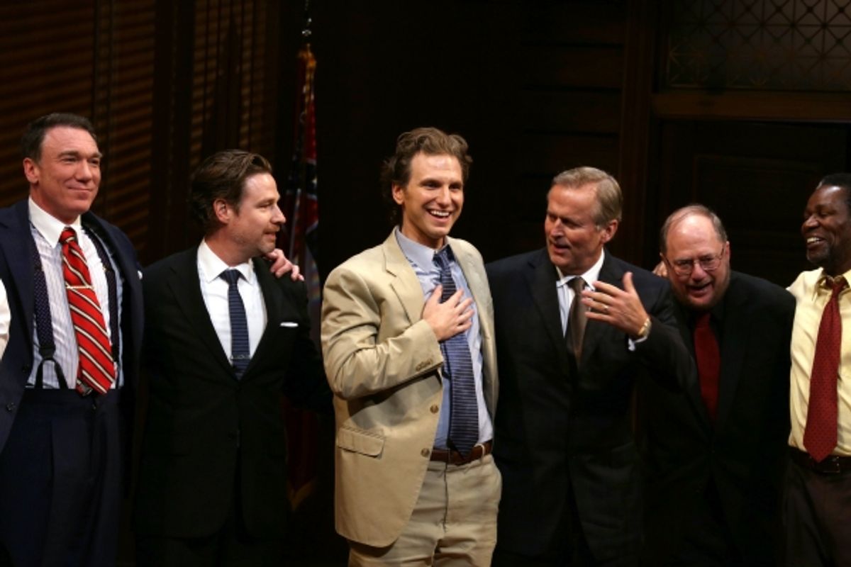 Patrick Page, Director Ethan McSweeny, Sebastian Arcelus, John Grisham, Playwright Rupery Holmes and John Douglas Thompson  at 