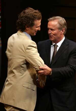 Sebastian Arcelus & John Grisham  Photo