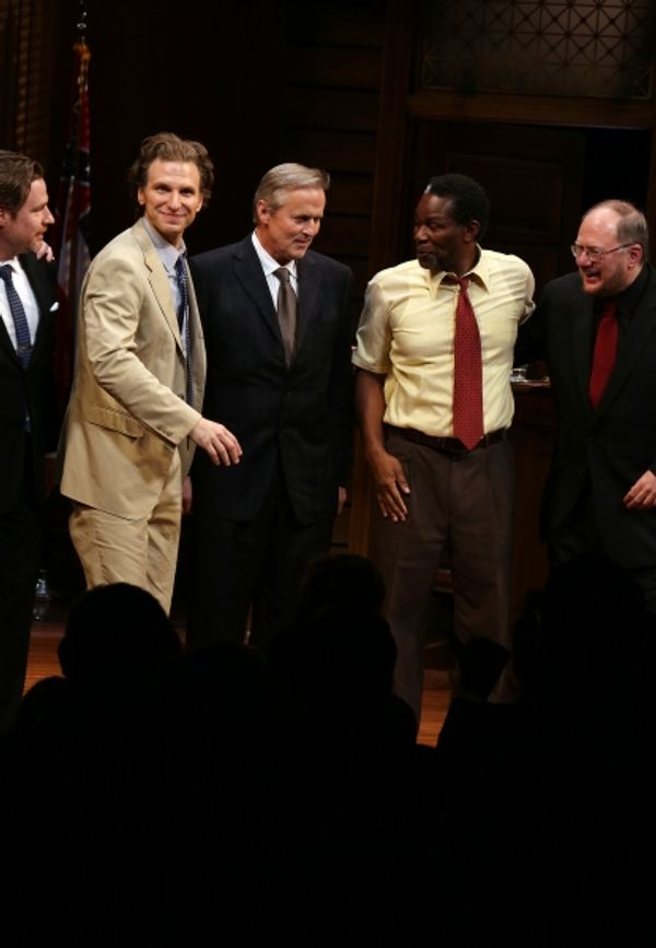 Director Ethan McSweeny, Sebastian Arcelus, Author John Grisham, John Douglas Thompso Photo