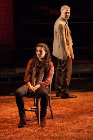 Melis Aker as Roya and Joseph Kamal as Sadeed  Photo