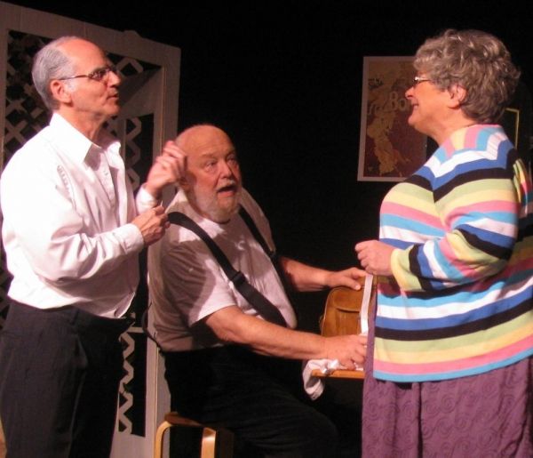 Ross Druker, Doug Kline and Cheryl Doyle in Quartet Photo