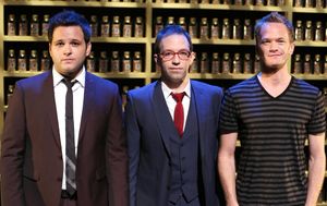 Performer and Writer Derek Delgaudio, Performer and Magic Choreographer Helder Guimaraes with their Director Neil Patrick Harris @ BroadwayWorld Performer and Writer Derek Delgaudio, Performer and Magic Choreographer Helder Guimar Photo