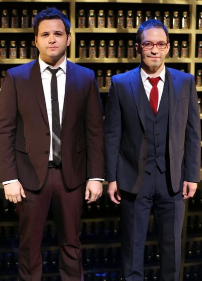 Performer and Writer Derek Delgaudio, Performer and Magic Choreographer Helder Guimar Photo
