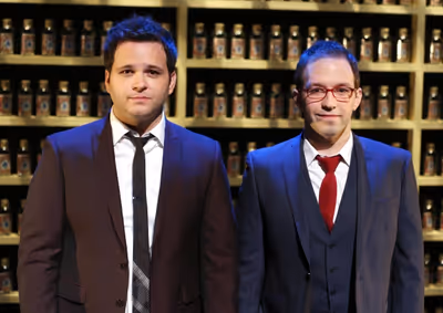 Performer and Writer Derek Delgaudio, Performer and Magic Choreographer Helder Guimar Photo