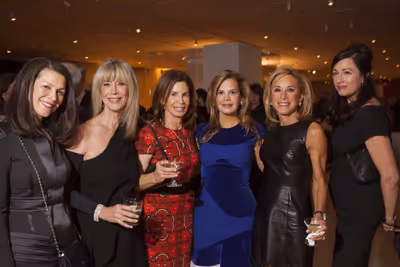 Barbara Bluhm-Kaul, Meredith Bluhm-Wolf, and Pam Weston with other Snap guests Photo