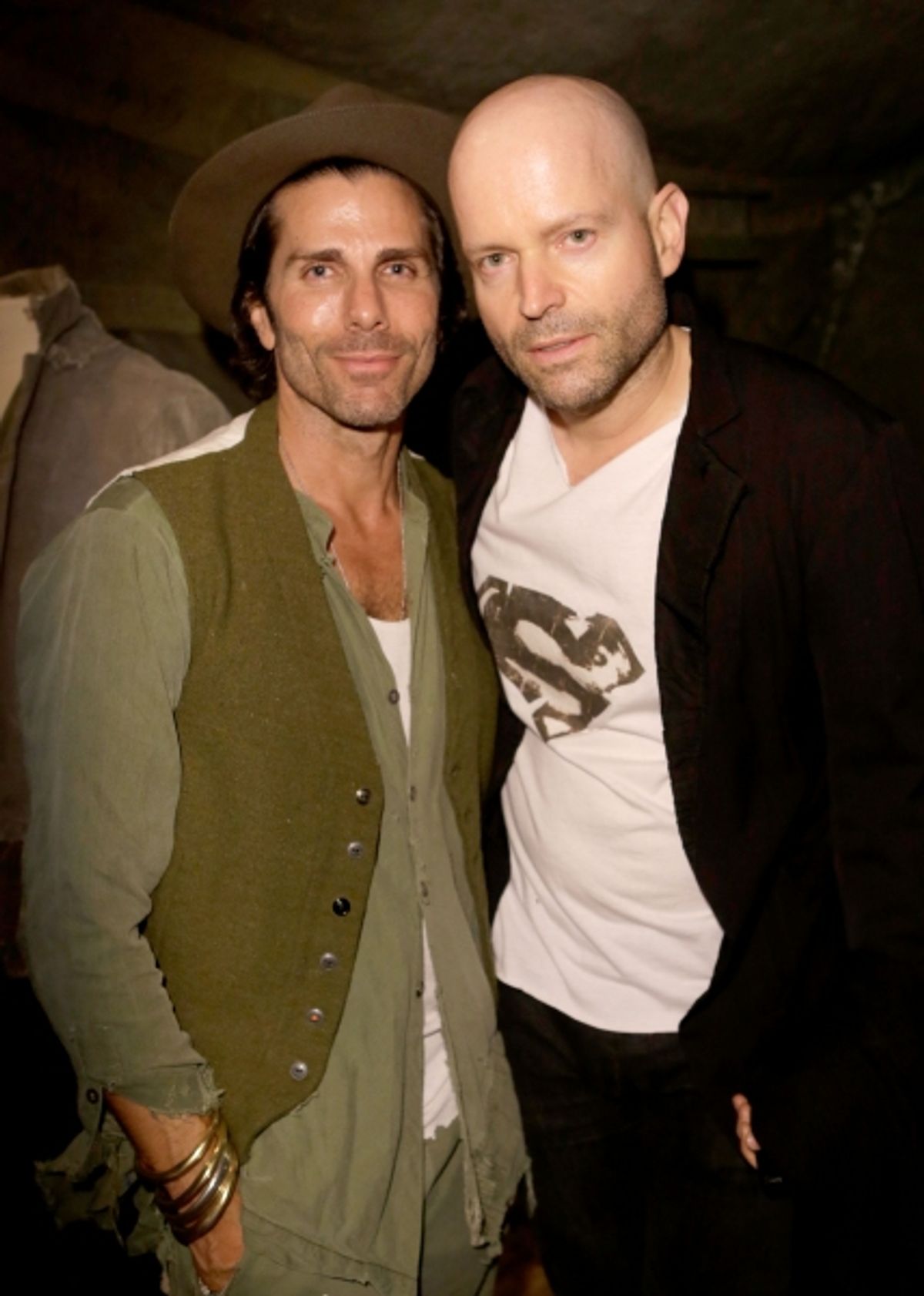 Designer Greg Lauren and host Marc Forster at 