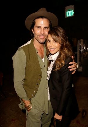 Designer Greg Lauren and singer Paula Abdul Photo