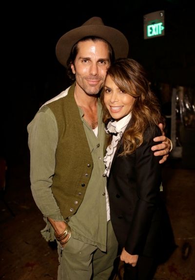 Designer Greg Lauren and singer Paula Abdul Photo