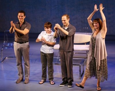 Paul Anthony Stewart, Frankie Seratch, David Hyde Pierce and Julia Murney Photo