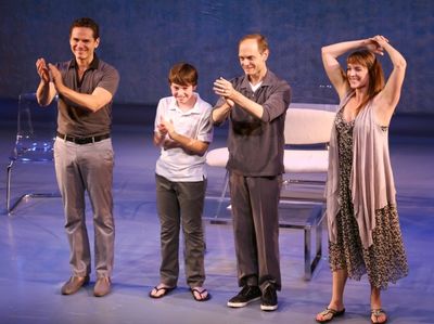 Paul Anthony Stewart, Frankie Seratch, David Hyde Pierce and Julia Murney Photo