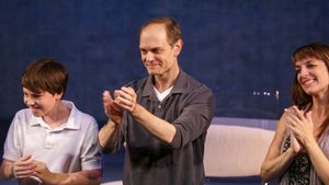 Frankie Seratch, David Hyde Pierce and Julia Murney @ BroadwayWorld Frankie Seratch, David Hyde Pierce and Julia Murney Photo