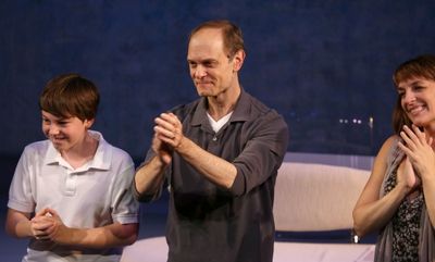 Frankie Seratch, David Hyde Pierce and Julia Murney  Photo