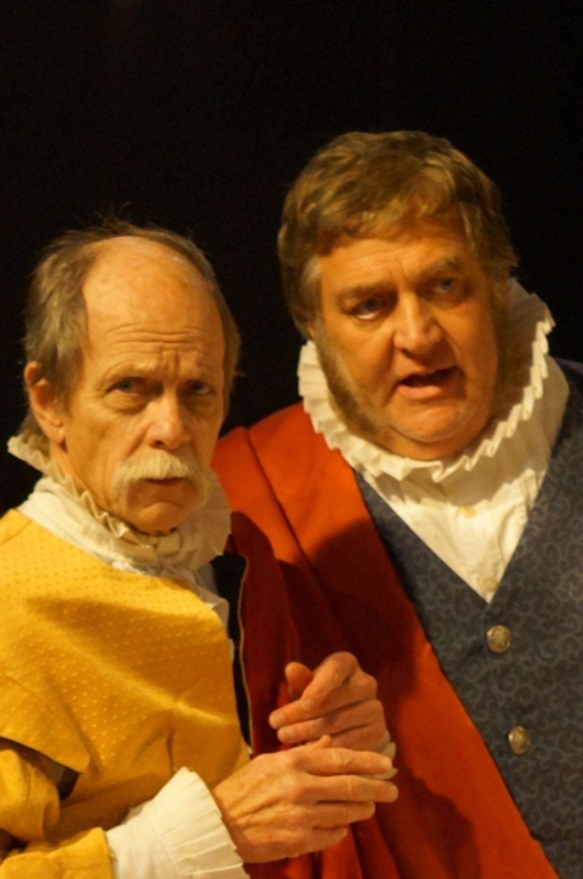 Roger Gans playing therole of Cassius and Bill Alden playing the role of Brutus at 