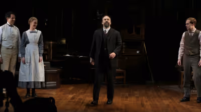 Christopher Innvar, Jessica Love, Danny Burstein, Brian Cross  Photo