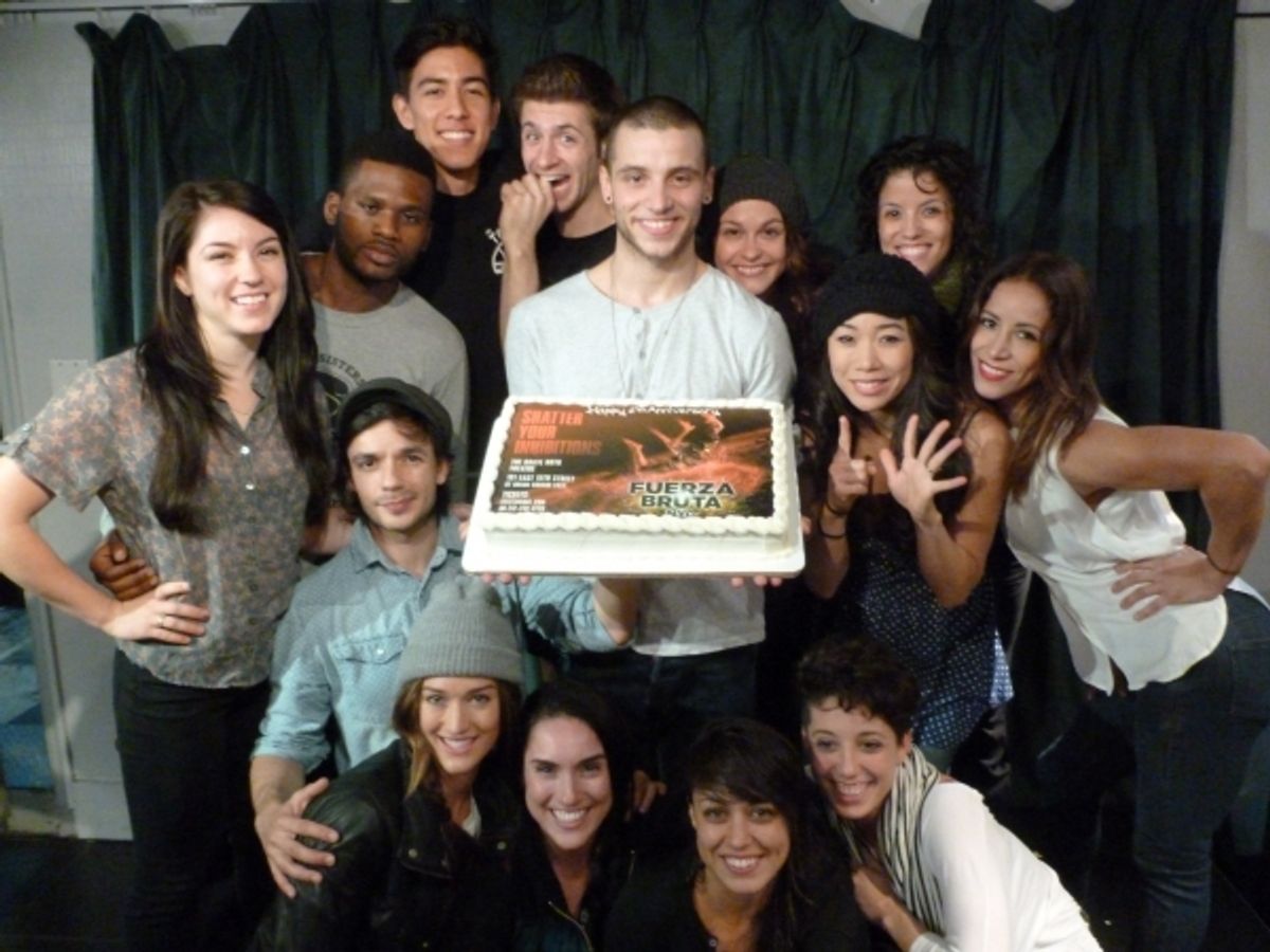 The New Cast of FUERZA BRUTA Celebrates its 6th Anniversary at the Daryl Roth Theatre in NYC.  at 