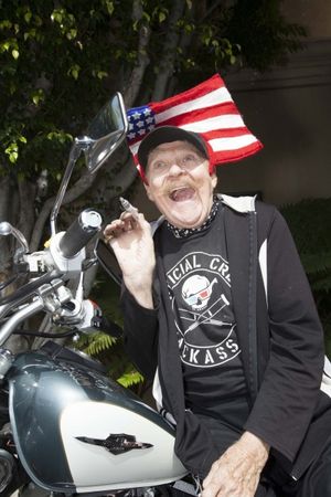 Comedian, Rip Taylor, signs the bike @ BroadwayWorld Comedian, Rip Taylor, signs the bike Photo